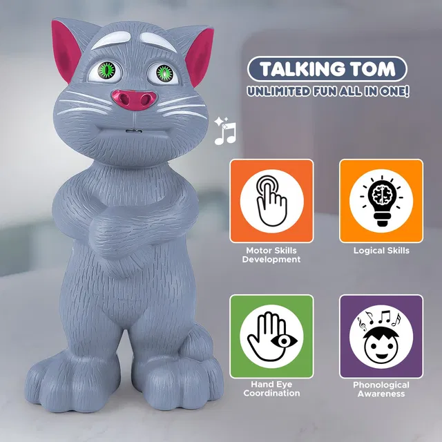maaluv Talking Tom Cat for Kids Speaking Repeat with Wonderful Voice Musical Toys