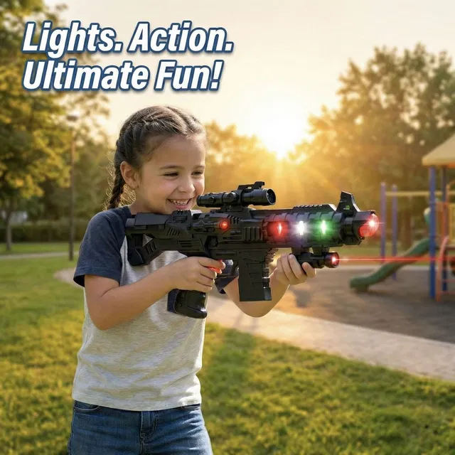 KING TOYZ Battery Operated 3D Projection Strike Toy Gun
