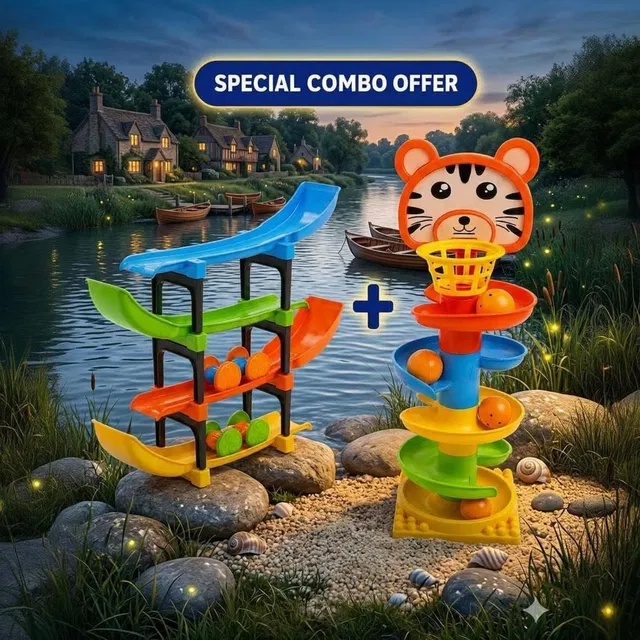 Jasmine collection Tiger Spiral Ball Drop Tower Toy for Kids | Learning Activity Game