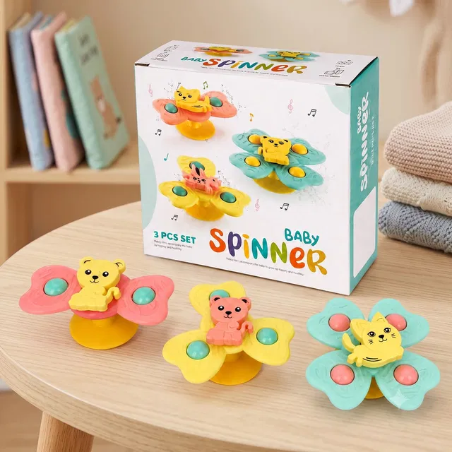 STHOFY Advanced Baby Spinner Toy Set | Smooth Spin Technology (3 PCS) Rattle