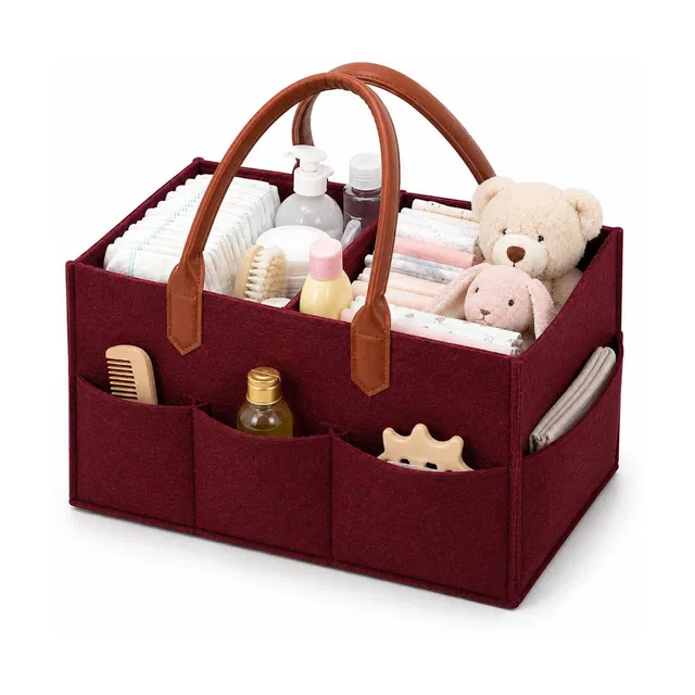 Freddo For New Baby Born Gift Baby Diaper Caddy Organizer Bag 400 gsm