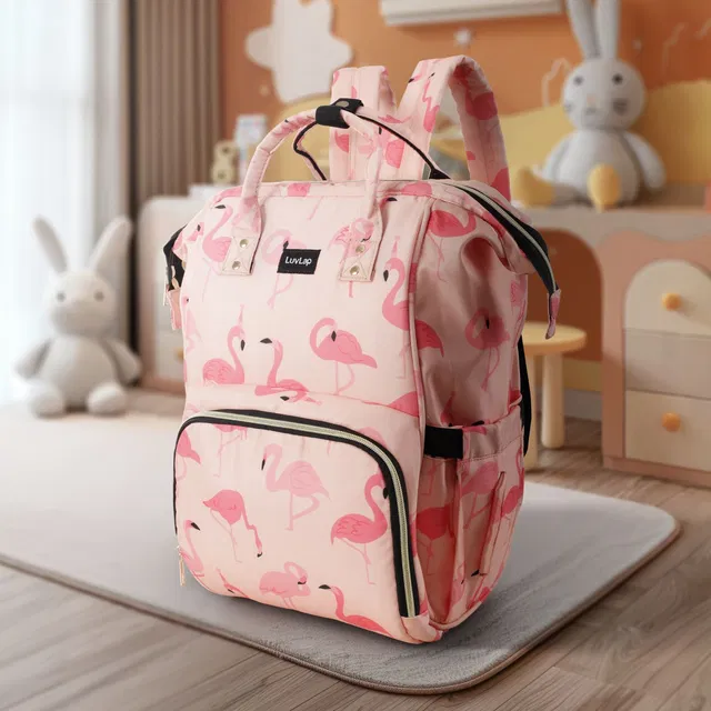 LuvLap Multifunctional Waterproof Diaper Bag-Backpack Cum Tote Bag, (All Over Print) Diaper Bag