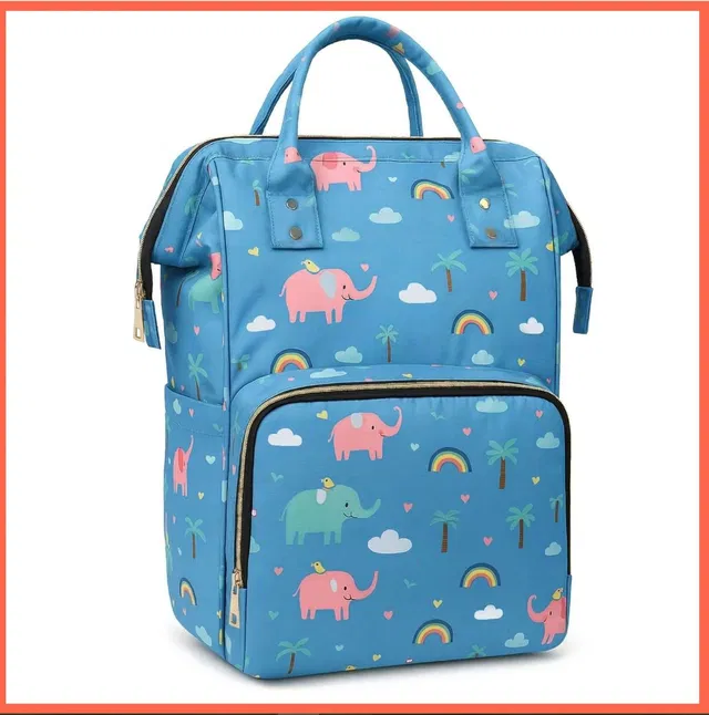 Msatrw Medium 26 L Backpack Baby Diaper Bag for Mothers (Blue) Dipper beg