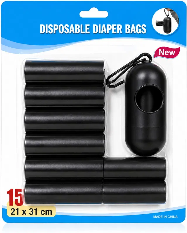 Hi Mom Kids World Baby Diaper Disposal Bag with 135 Bags – Portable Odor-Lock Nappy Waste Diaper dispenser