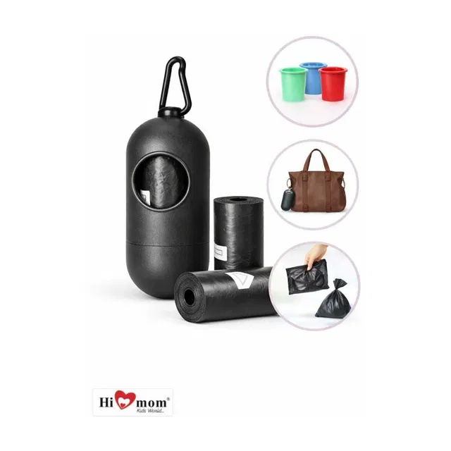 HI MOM Portable Nappy Bag Dispenser with Refill Rolls Perfect for Travel Home & Office 1
