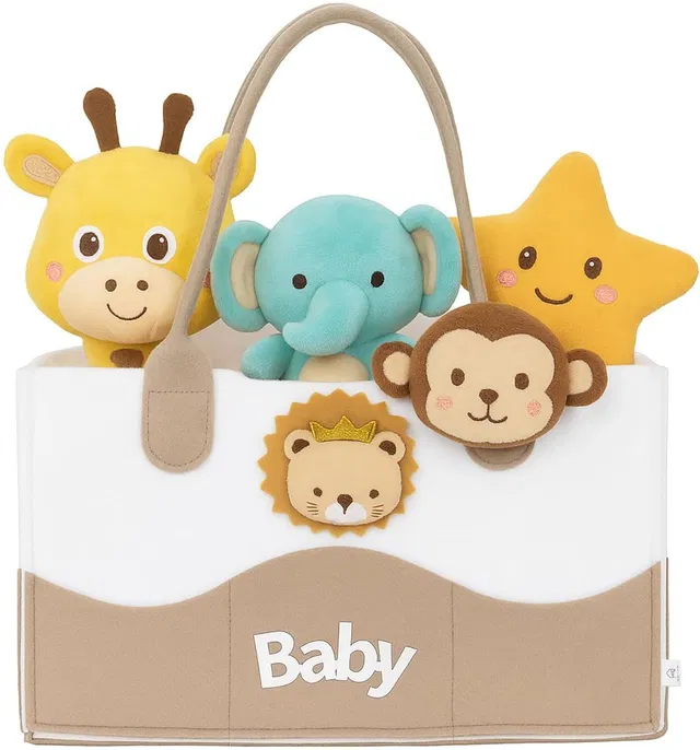 HOUSE OF QUIRK Baby Diaper Caddy Organizer | Portable Nursery Storage Basket Baby Diaper Caddy Organizer