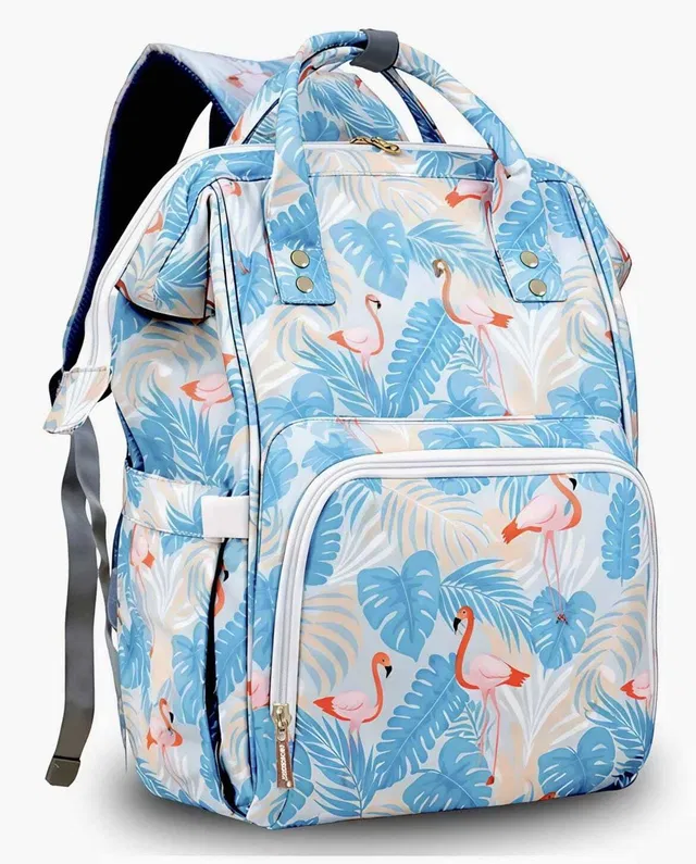 Stylora white and blue diaper bag baby diaper bag