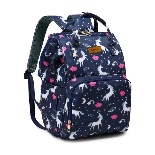 Laee cute Baby Diaper Bag for Mothers Waterproof Backpack Multiple Pockets (unicorn grey) baby diaper bag