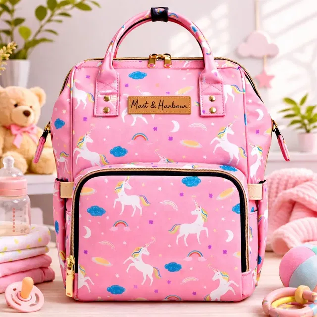 Mast & Harbour Travel-Friendly Diaper Backpack with Multiple Organizer Pockets Diaper Bag