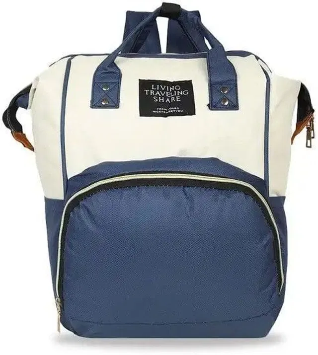 octavic WHITE_BLUE_DIAPER_BAG Backpack Daiper Bag