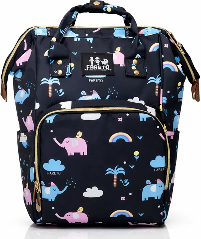 Fareto Diaper bag with multiple pockets | travel bag for parents | mother bag standard