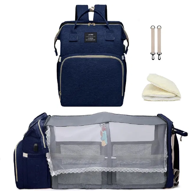 IndiRocks Diaper Bag Backpack with Changing Station, Foldable Baby Diaper Bags Diaper Bag