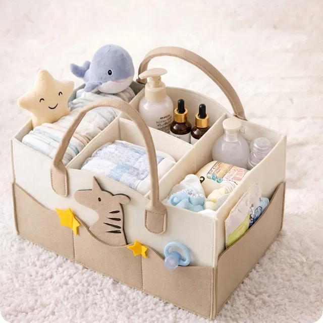 BABYMOON Multifunction Caddy Organiser Storage Mother Baby Diaper Bag Foldable & Portable Storage Organised Bag