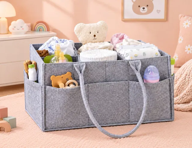 Venoy Multi Purpose Baby Nappy Caddy with Removable Dividers diaper bag