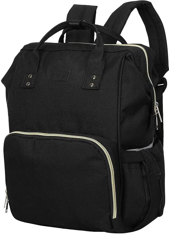 Kidsify Waterproof Baby Diaper Bag, Mothers Maternity Bags for Travel with Large Capacity Baby Nappy Compartment (Black) Diaper Bag