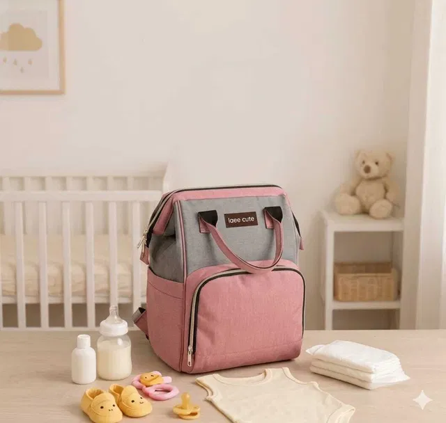 Laee cute Baby Diaper Bag For Mothers Spacious Waterproof Backpack With Multiple Pockets printed daiper bag