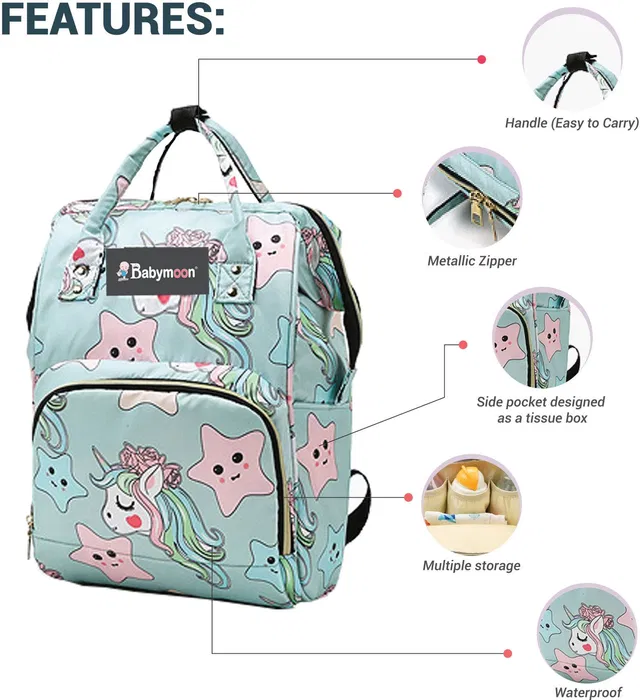 BABYMOON Diaper Bag Backpack for Mothers Bag Travel Backpack Diaper Bag