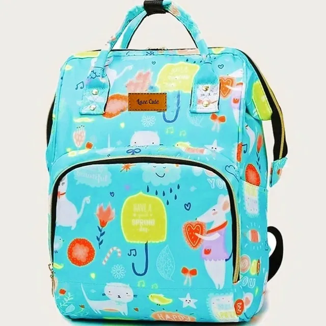 Laee cute Baby Diaper Bag for Mothers Waterproof Backpack Multiple Pockets baby diaper bag