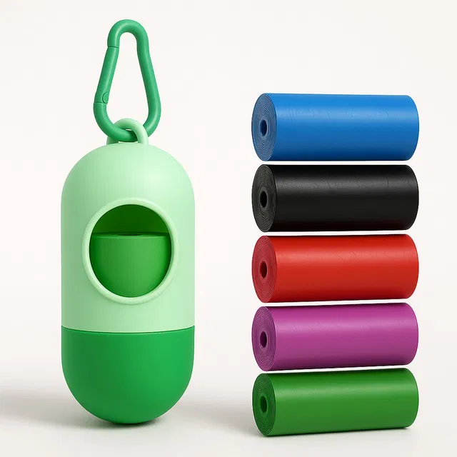 Amso Baby Nappy Garbage Bag Dispenser (1 Capsul and 4 Multi Color Garbage Roll)
