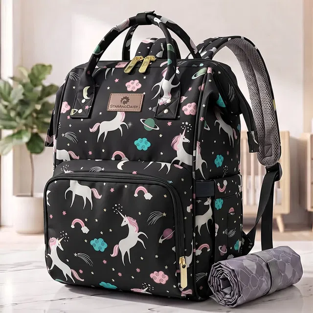 StarAndDaisy Baby Diaper Bag Spacious, Waterproof Backpack with Multiple Pockets Mothers Maternity Bags for Travel Diaper Backpack