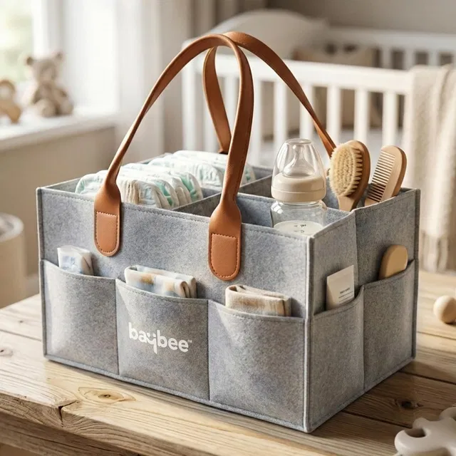 baybee Modern Storage Diaper Bag Caddy Organizer for Mothers | Large Capacity Portable Diaper Bag