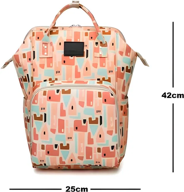Little Feet Baby Diaper Bag, Mothers Maternity Bag For Travel (Unicorn Red Print) Baby Diaper Bag