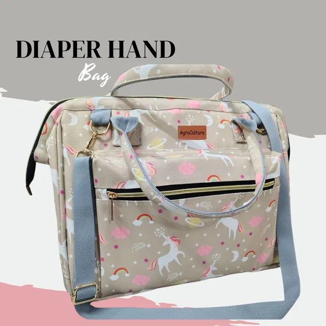 AgroCulture Premium Baby Diaper Handbag 3-in-1 Carrying Styles with Insulated Bottle Pockets Diaper Sling bag Newborn Diaper Organiser Bag
