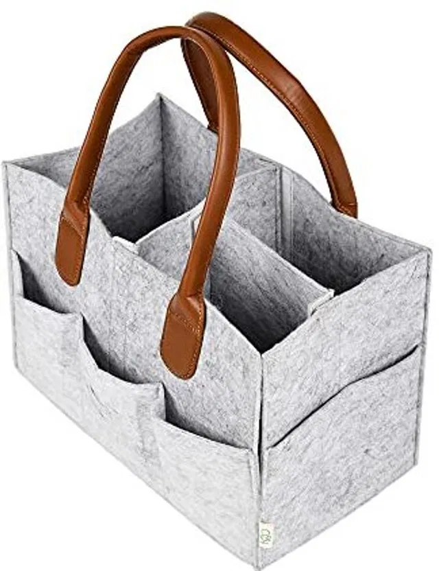 OON Baby Diaper Caddy Organizer-Baby Diaper Bag for Mother, Baby(Grey) Felt Baby Diaper Caddy Organizer-