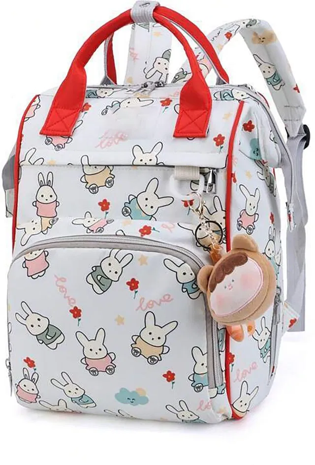 HOUSE OF QUIRK Rabbit Printed Maternity Backpack Baby Boy Girl-38X18X26 Cm Diaper Bag