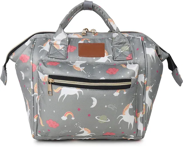Miss & Chief Baby Polyester Backpack New Born Casual Travel Outing Stylish Diaper Bag Backpack Diaper Bag