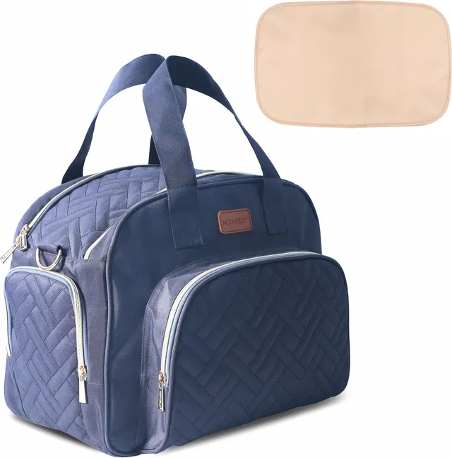 MOTHERLY Multipurpose Stylish Waterproof Travel Diaper Bag for Mothers + Changing Mat Diaper Bag(With 6 months warranty)