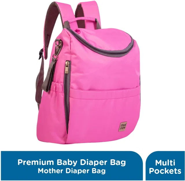 MeeMee Waterproof Maternity Backpack for Moms with Multiple Pockets & Changing Mat Baby Diaper Bag