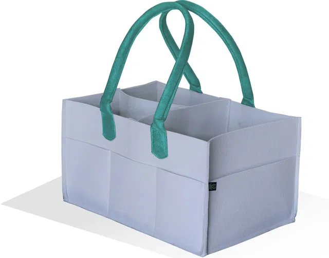 Green Decor Diaper Caddy Bag With Handles for Smart Mothers, Baby Product(15X10X8 Inches) Diaper Caddy Bag
