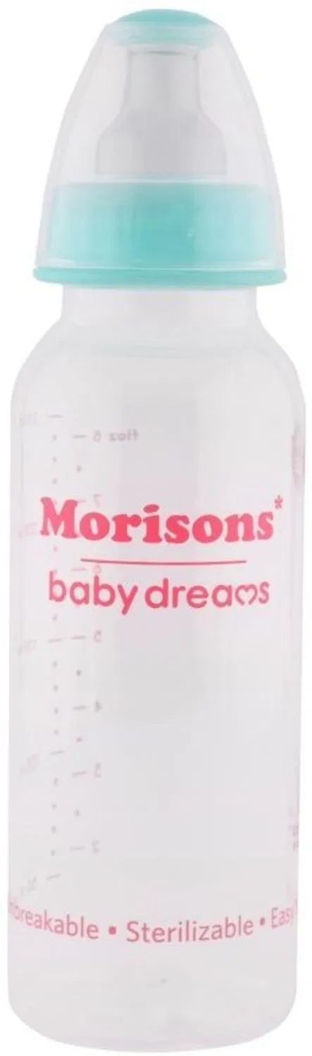 Morisons Baby Dreams Regular PP Feeding Bottle - 250 ml - Green - 250 ml