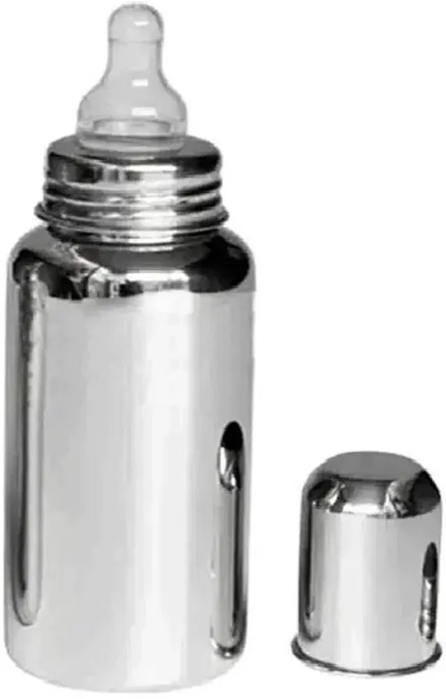 Senso KIDZZEE Stainless Steel baby Feeding Bottle with LID for Milk and Baby Drinks - 230 ml
