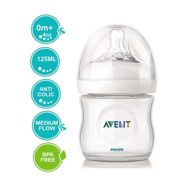 Philips Avent 0 months+ | Natural Response Baby Feeding Bottle | SCY900/01 - 125 ml