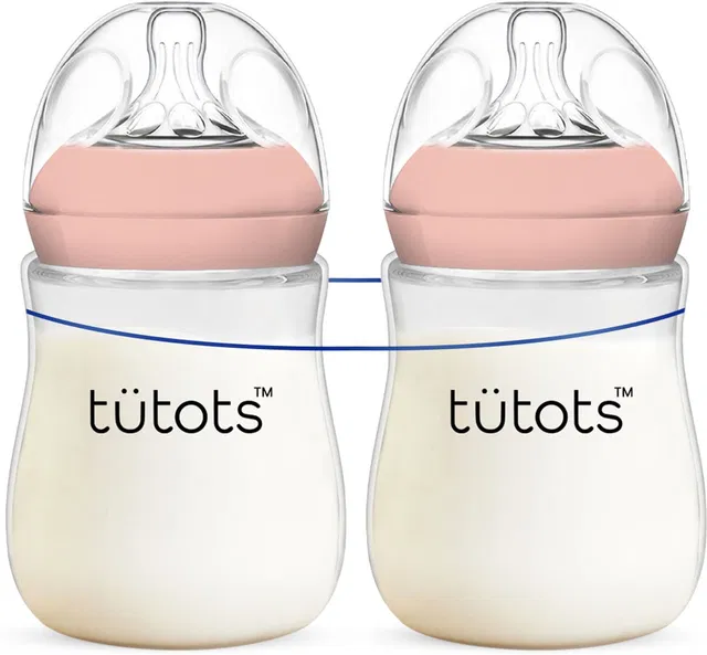 tutots Comfort Anti-Colic Wide Neck BPA Free Baby Feeding Bottle with Spiral Nipple - 250 ml