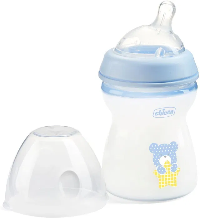 Chicco Natural Feeling Feeding Bottle (250ml, Slow) (Pink) - 250 ml