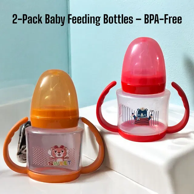 BABYTOTZ 2-Pack Baby Feeding Bottles – BPA-Free - 125 ml
