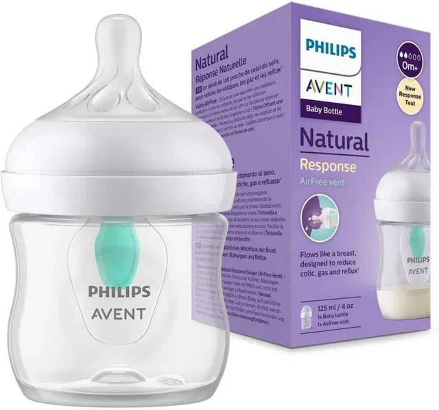 Avent | 0 Month+ Age | Natural Response Baby Feeding Bottle | SCY670/01 | AirFree vent - 125 ml