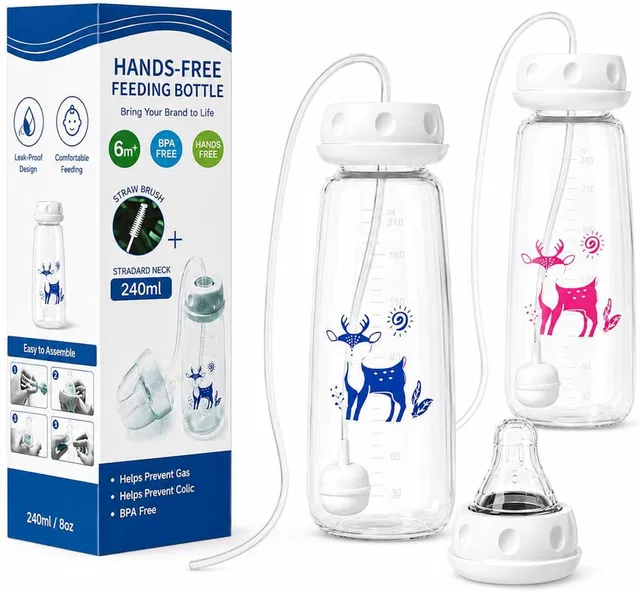 Whipbird 3 in 1 Adjustable Leakproof Hands Free Baby Feeding Bottle - 240 ml