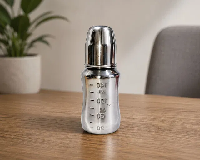 STEAD BPA Free Baby Feeding Bottle with Soft Silicone Nipple for Newborn Baby - 125 ml