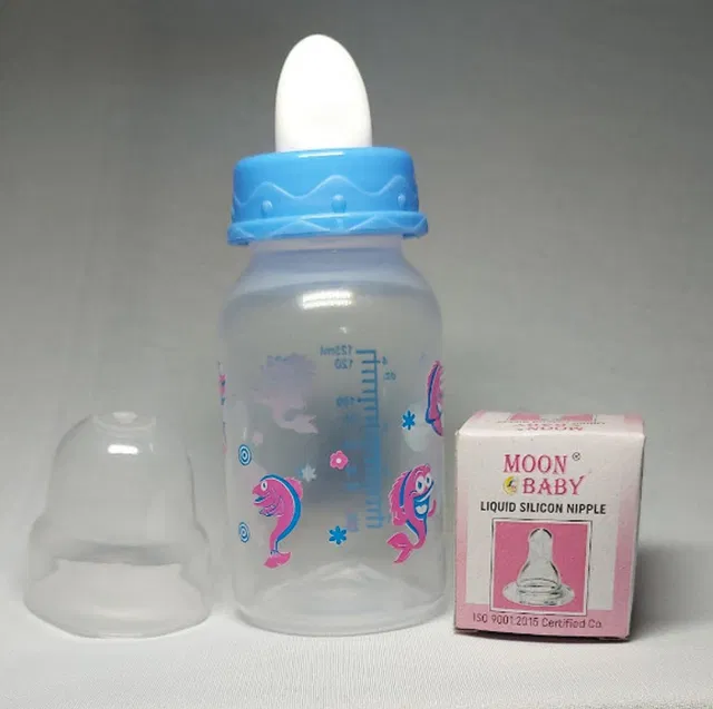 Moon Baby BPA Free Regular Neck Baby Feeding Bottle - 125 ml