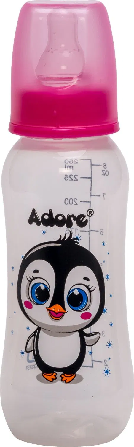 Adore Jungle Bay 2 in 1 Narrow Neck Feeding Bottle w Hood-BIS Certified-Ergonomic - 250 ml