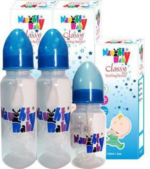naughty baby FEEDING BOTTLE CLASSY SET (2 Of Classy Bottle 250ml & 1 Of Classy Bottle 125ml) - 675 ml