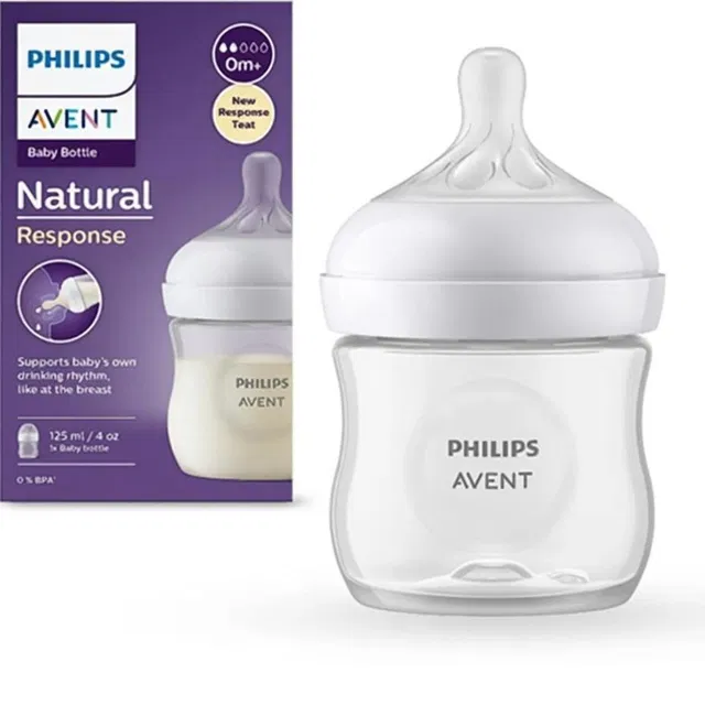 Philips Avent Natural Response Bottle 125ml | Ideal for 0 months+| - 125 ml