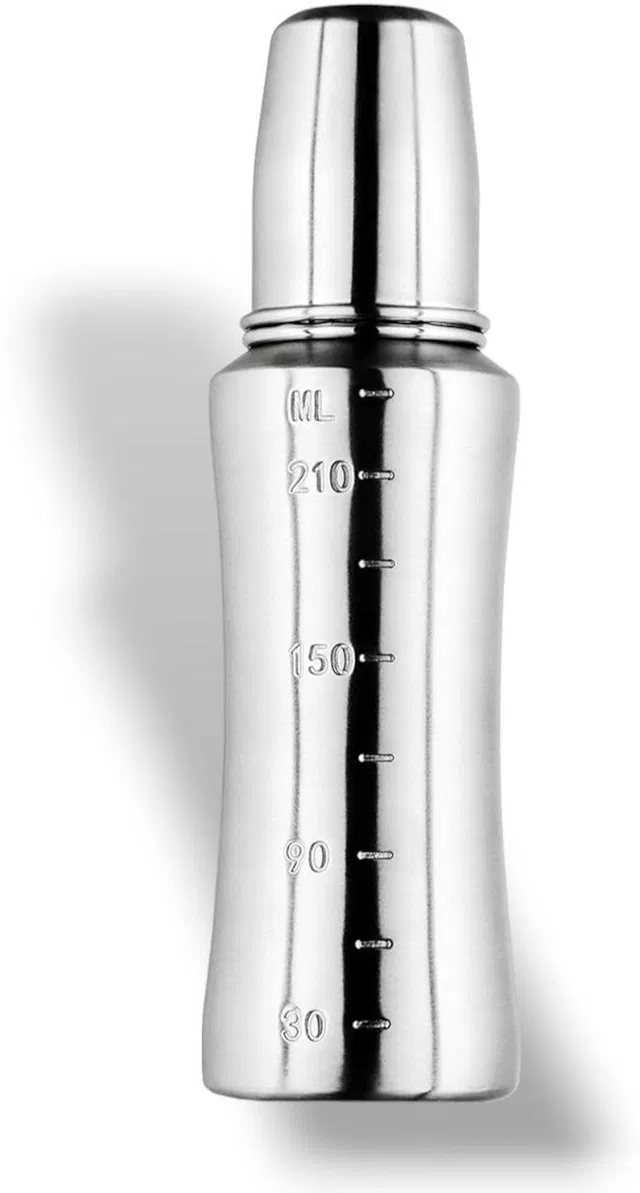 RB Point EcoCharm Stainless Steel Newborn Feeding Bottle Anti-Colic Nipple - 240 ml