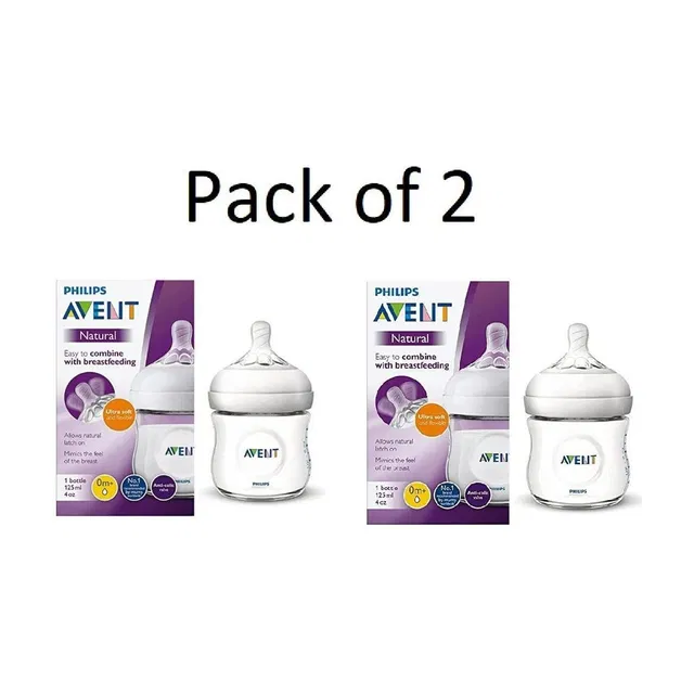 PHILIPS Avent Natural Feeding Bottle (Pack of 2) - 125 ml