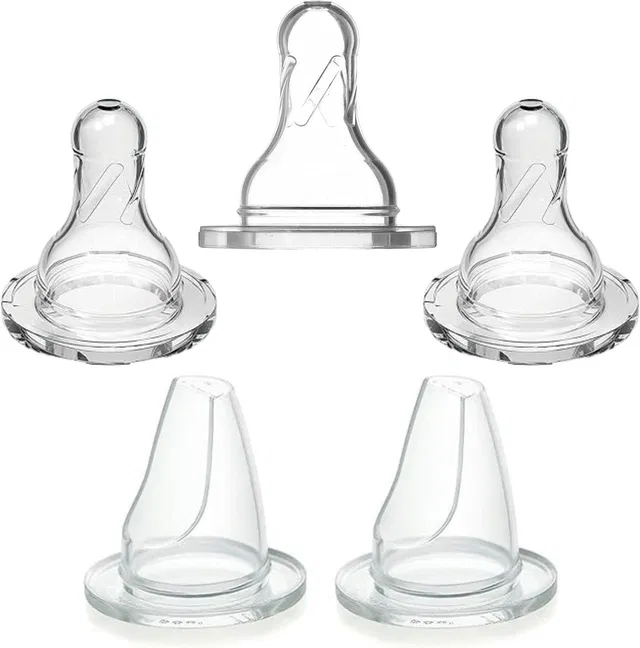 Pappa All Regular Neck Feeding Bottles Silicon Sipper Nipples (Pack 0f 4) - 50 ml