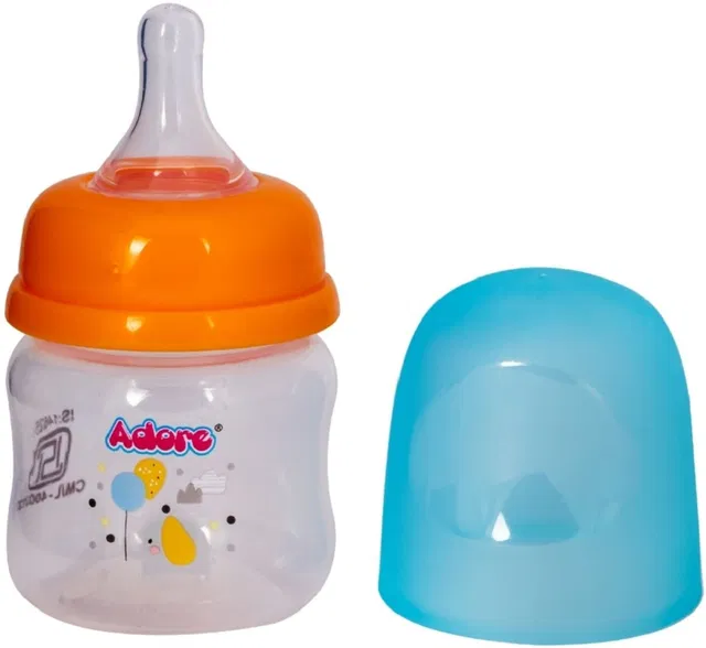 Adore England 2 in 1 Narrow Neck Anti-Colic Feeding Bottle - BIS approved - 60 ml